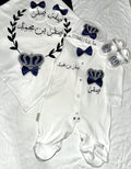 Personalized Royal Baby Outfit, Crown Appliqués, Newborn Gift Set