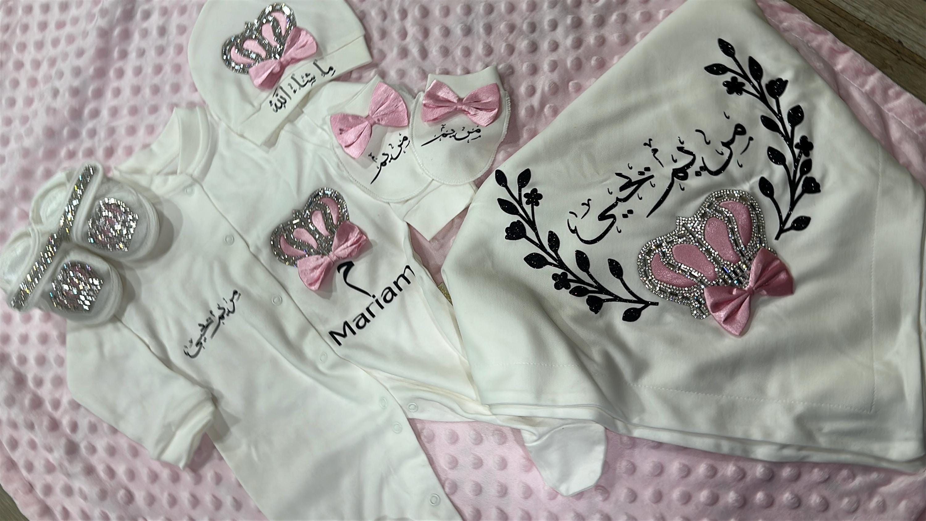 Personalized Royal Baby Outfit, Crown Appliqués, Newborn Gift Set