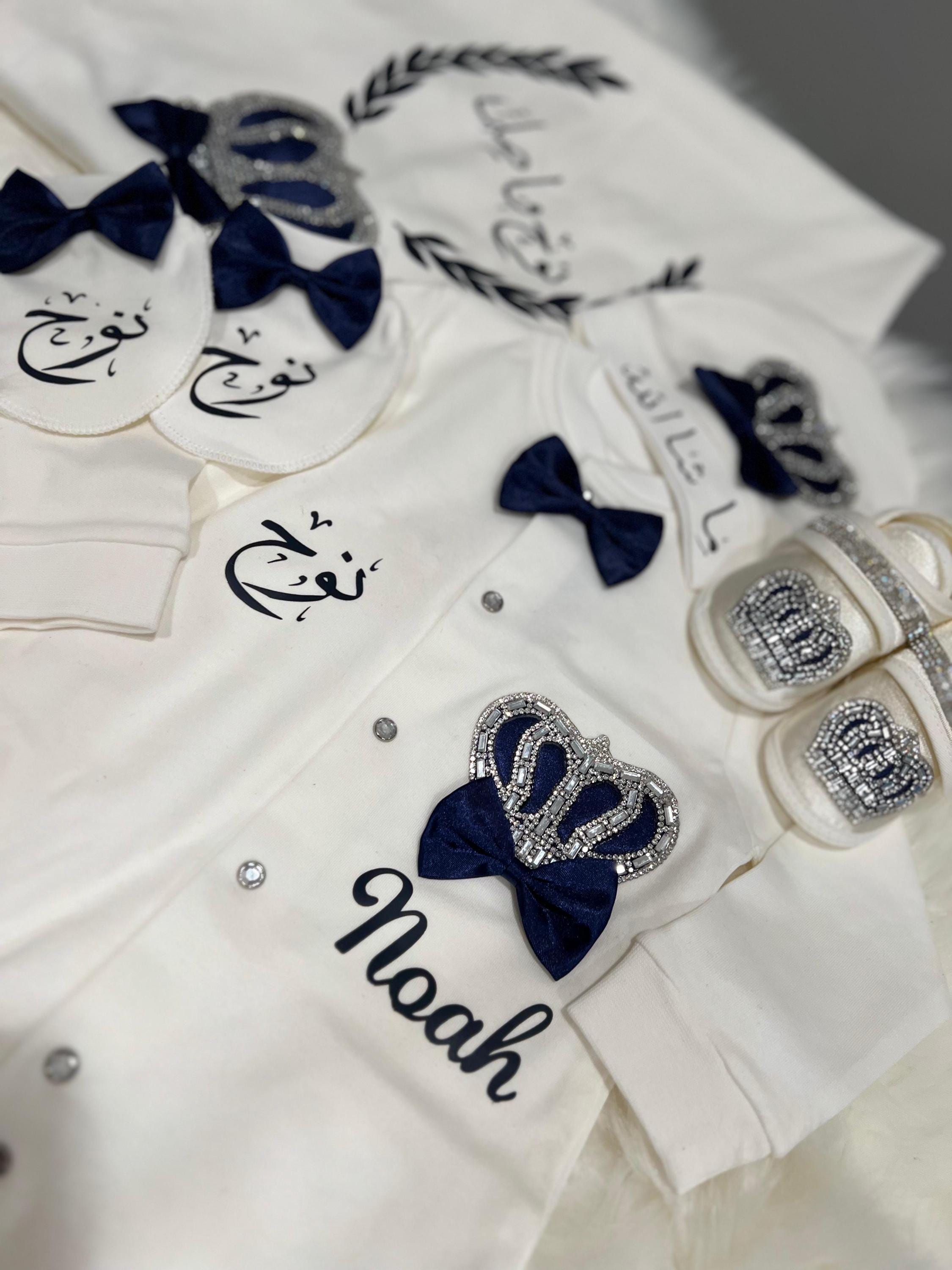 Personalized Royal Baby Outfit, Crown Appliqués, Newborn Gift Set