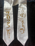Graduation Stole 2025 with Arabic Calligraphy – Custom Graduation Sash