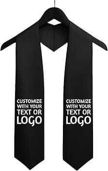Graduation Stole 2025 with Arabic Calligraphy – Custom Graduation Sash