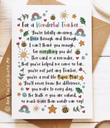 custom Teacher gift set read description