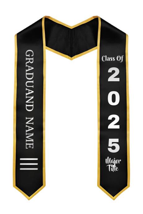 graduation stole with boarder